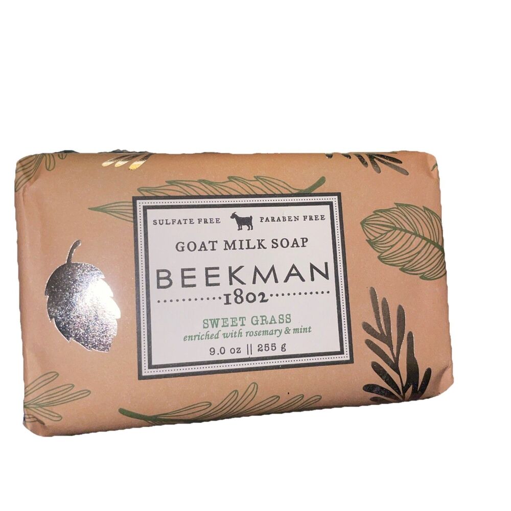 Beekman 1802 Goat Milk Soap 9 oz. Sweet Grass w Rosemary & Mint